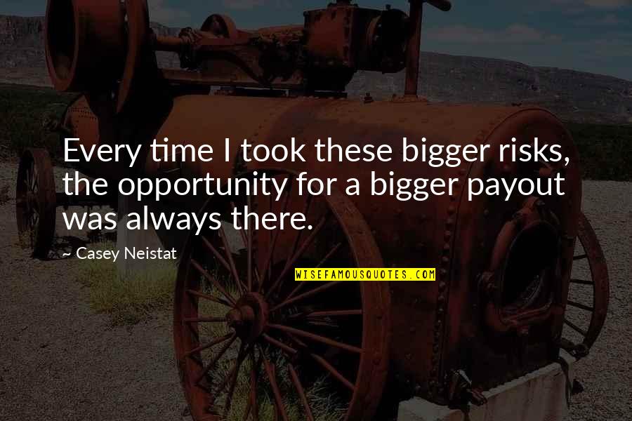 Payout Quotes By Casey Neistat: Every time I took these bigger risks, the