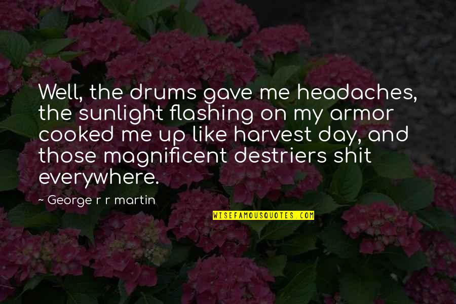 Payrolls Quotes By George R R Martin: Well, the drums gave me headaches, the sunlight