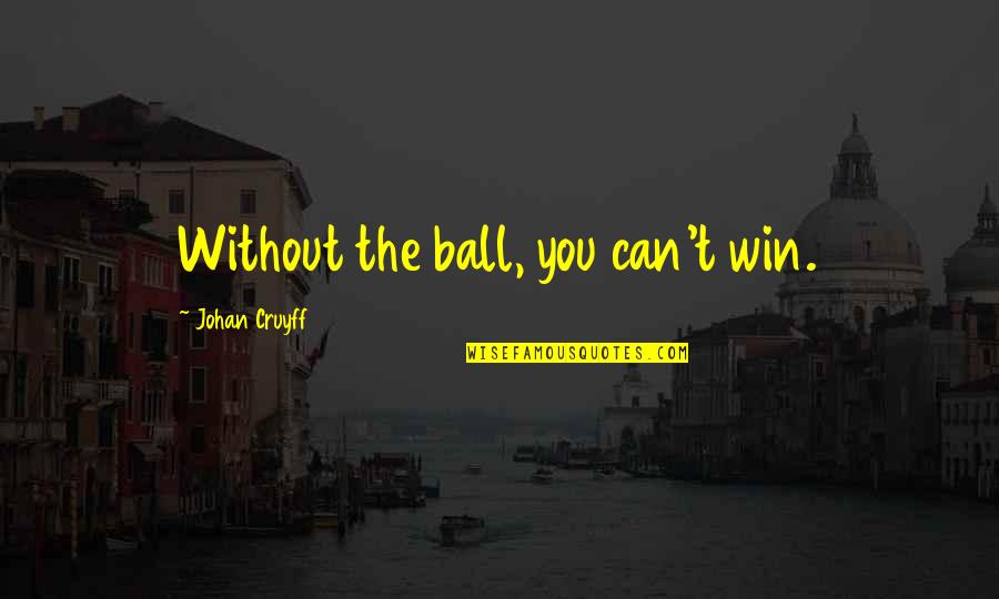 Payung Teduh Quotes By Johan Cruyff: Without the ball, you can't win.