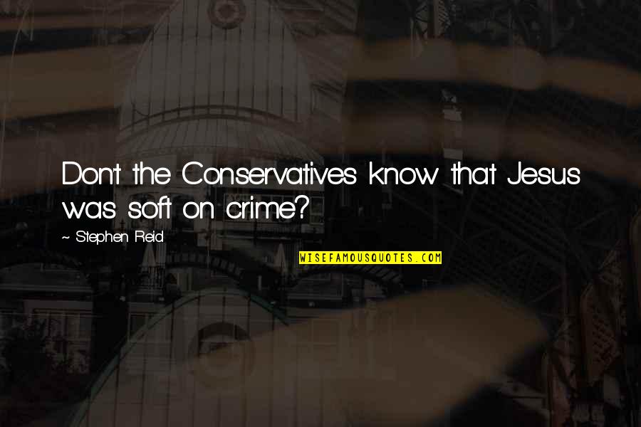 Paznicul Padurii Quotes By Stephen Reid: Don't the Conservatives know that Jesus was soft