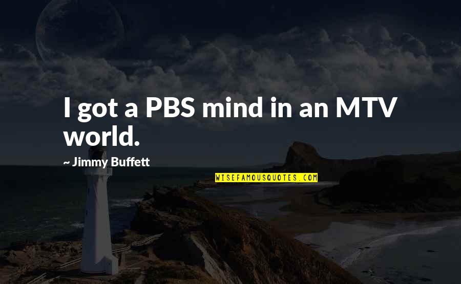 Pbs Quotes By Jimmy Buffett: I got a PBS mind in an MTV Pbs Quotes By Jimmy Buffett: I got a PBS mind in an MTV