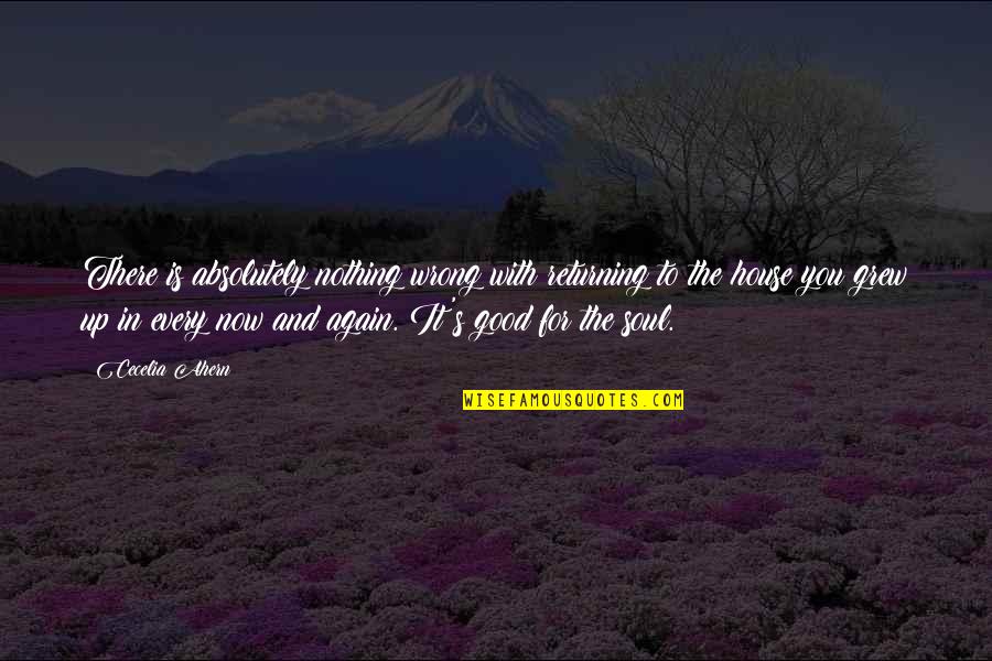 Pcherald Quotes By Cecelia Ahern: There is absolutely nothing wrong with returning to Pcherald Quotes By Cecelia Ahern: There is absolutely nothing wrong with returning to