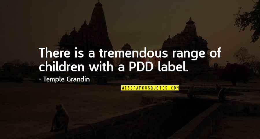 Pdd Quotes By Temple Grandin: There is a tremendous range of children with
