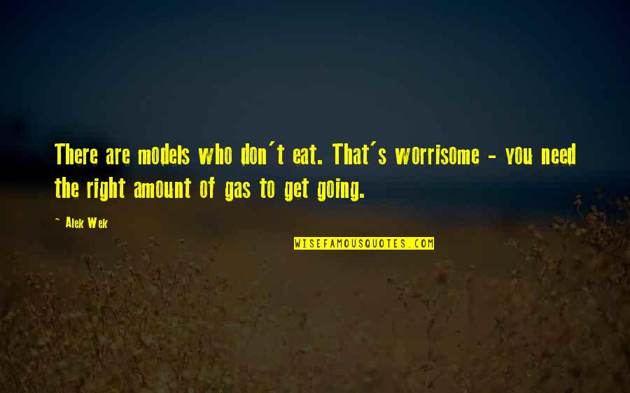 Pdst Quotes By Alek Wek: There are models who don't eat. That's worrisome