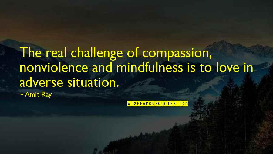 Peace In My World Quotes By Amit Ray: The real challenge of compassion, nonviolence and mindfulness