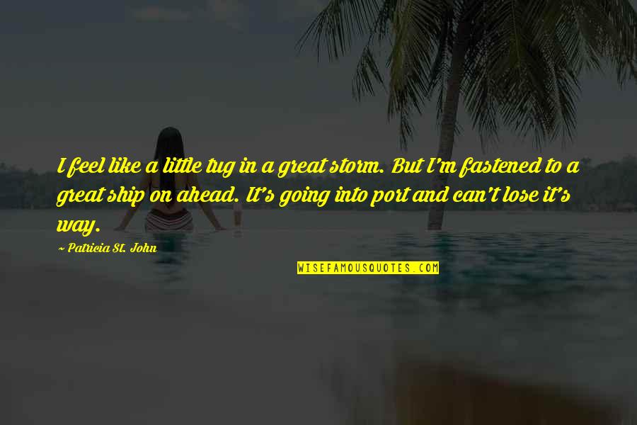 Peace In The Storm Quotes By Patricia St. John: I feel like a little tug in a