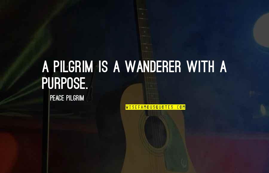 Peace Pilgrim Quotes By Peace Pilgrim: A pilgrim is a wanderer with a purpose.