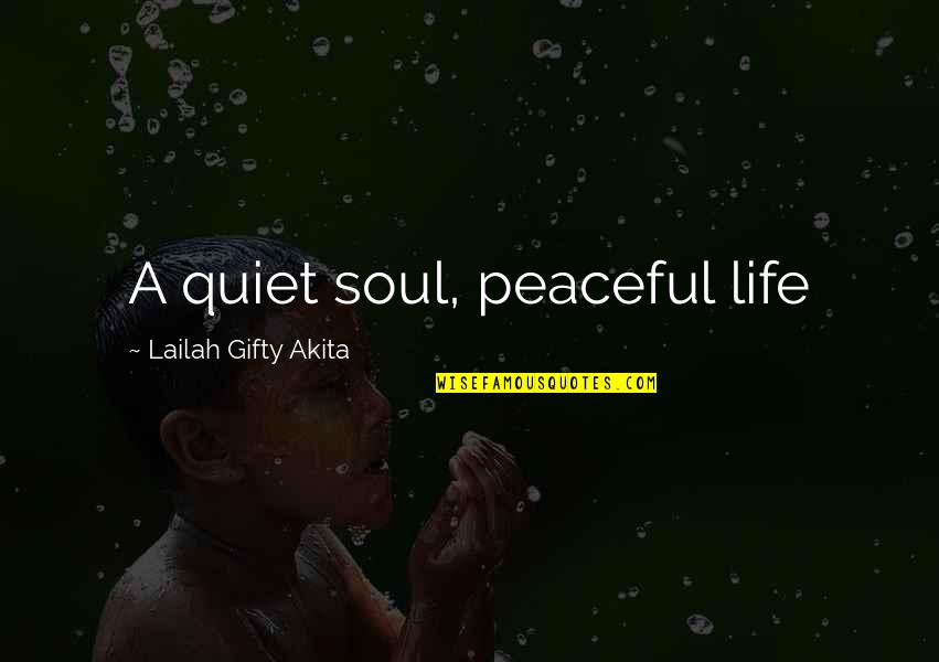 Peaceful Quiet Quotes By Lailah Gifty Akita: A quiet soul, peaceful life