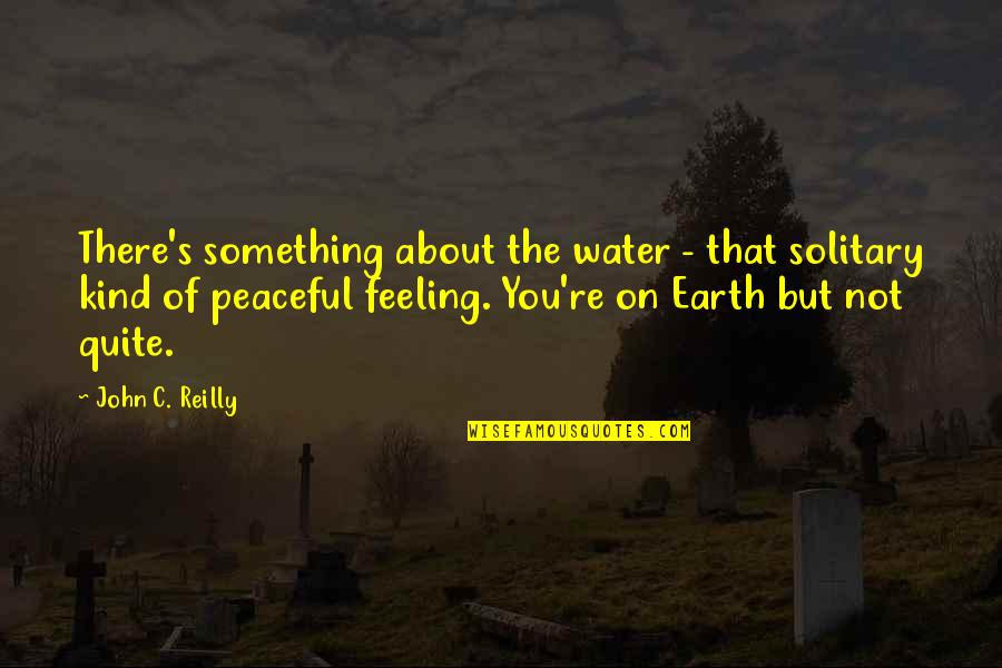 Peaceful Water Quotes By John C. Reilly: There's something about the water - that solitary