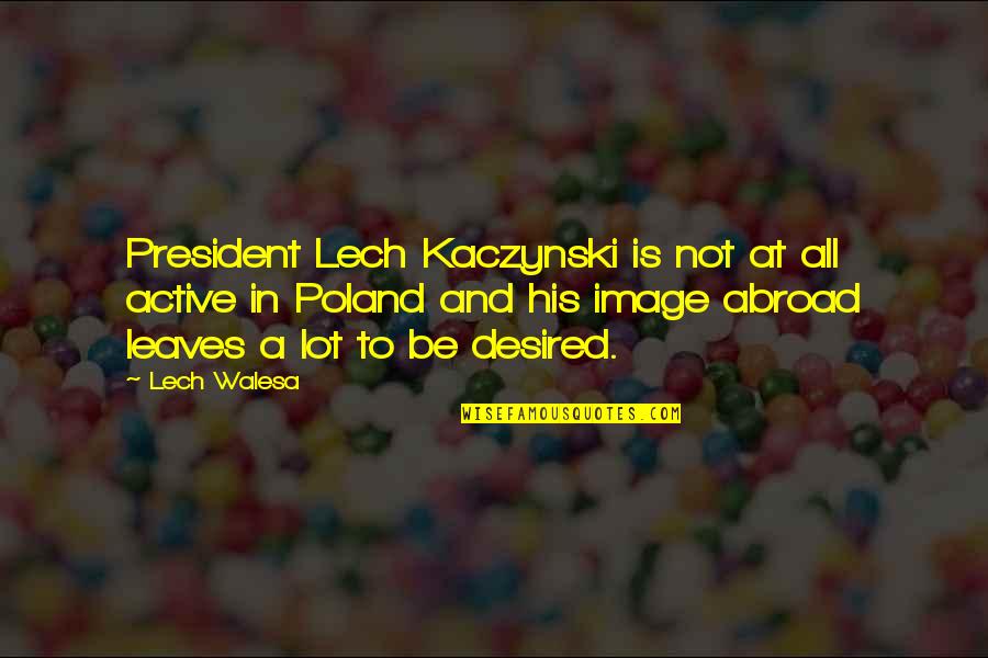 Peahen And Peacock Quotes By Lech Walesa: President Lech Kaczynski is not at all active Peahen And Peacock Quotes By Lech Walesa: President Lech Kaczynski is not at all active