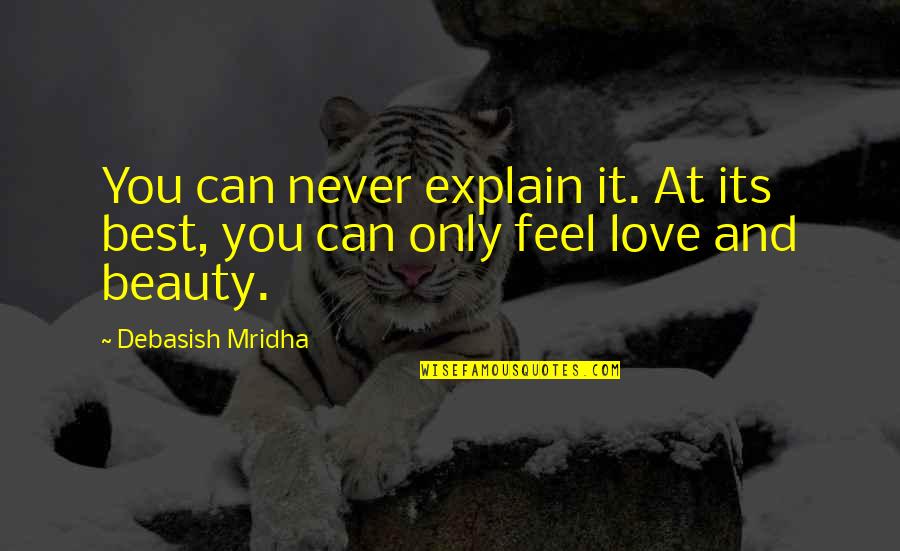 Peanut Controlled Chaos Quotes By Debasish Mridha: You can never explain it. At its best, Peanut Controlled Chaos Quotes By Debasish Mridha: You can never explain it. At its best,