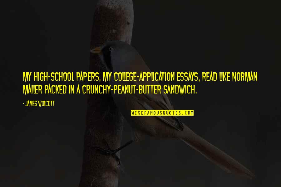 Peanut To My Butter Quotes By James Wolcott: My high-school papers, my college-application essays, read like