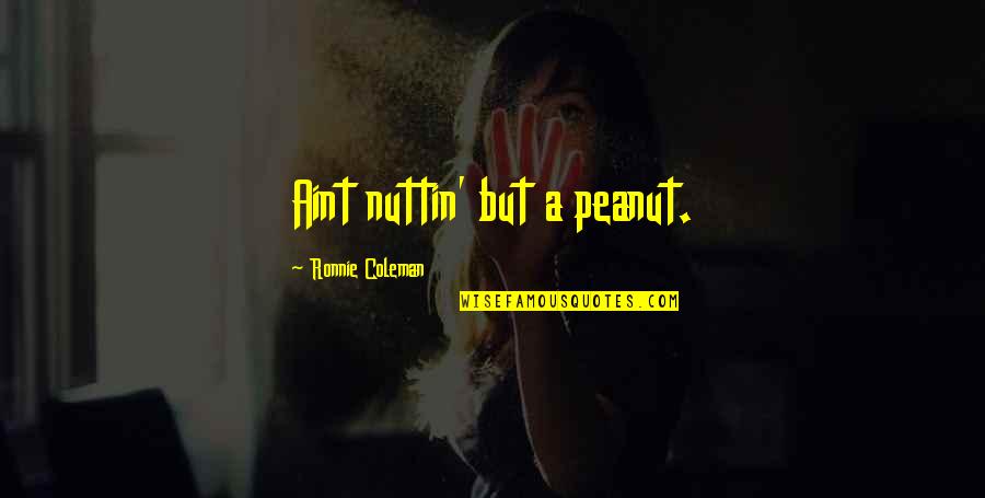 Peanuts Quotes By Ronnie Coleman: Aint nuttin' but a peanut.