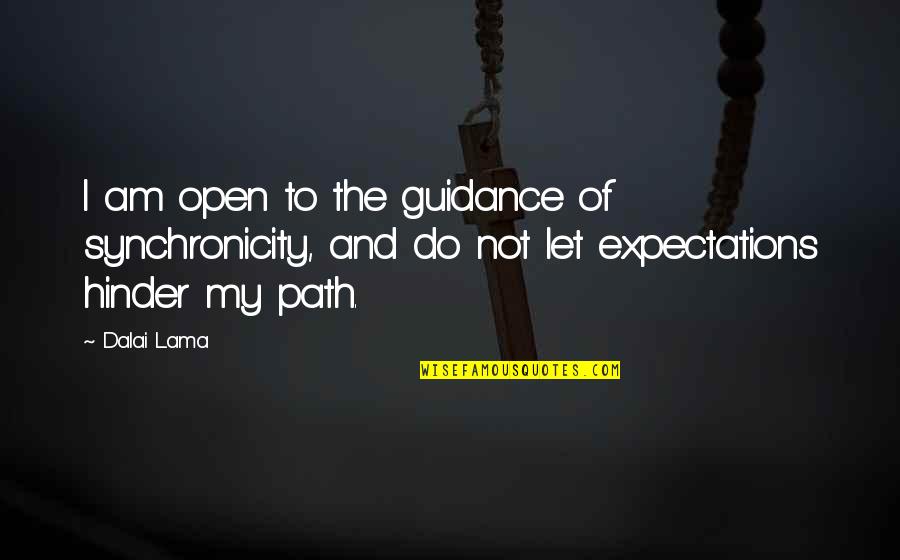 Pearline Okumakpeyi Quotes By Dalai Lama: I am open to the guidance of synchronicity, Pearline Okumakpeyi Quotes By Dalai Lama: I am open to the guidance of synchronicity,