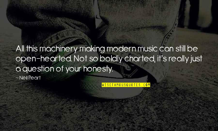 Peart Quotes By Neil Peart: All this machinery making modern music can still