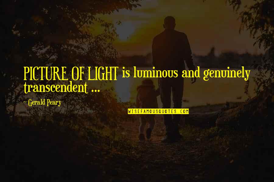 Peary Quotes By Gerald Peary: PICTURE OF LIGHT is luminous and genuinely transcendent Peary Quotes By Gerald Peary: PICTURE OF LIGHT is luminous and genuinely transcendent