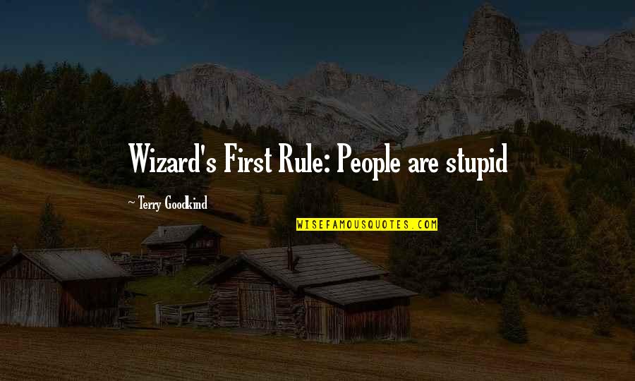 Peasant And The Courtyard Quotes By Terry Goodkind: Wizard's First Rule: People are stupid