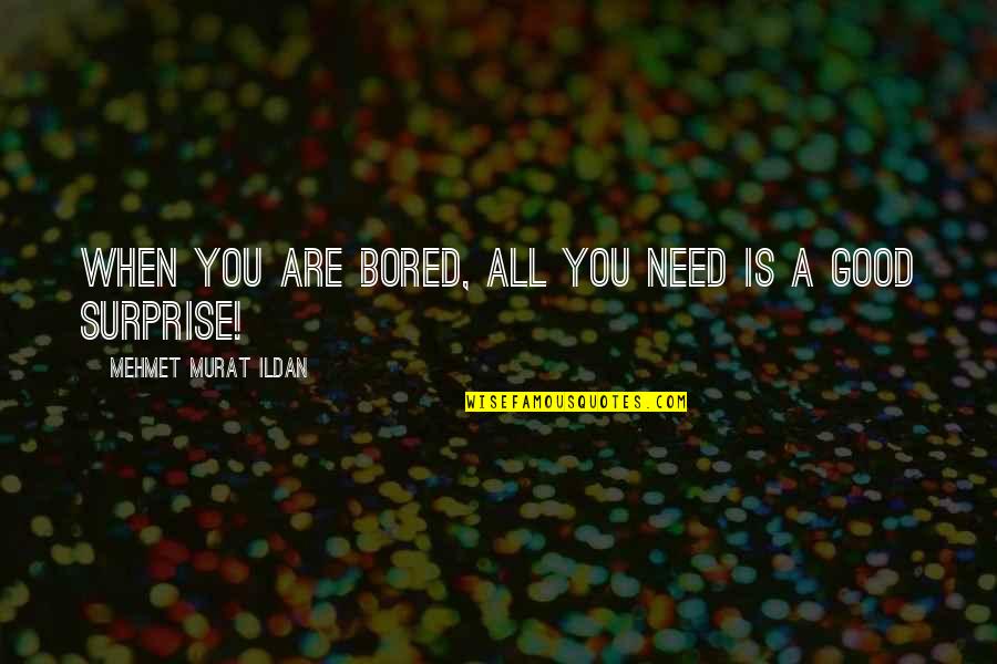 Peaseblossom Quotes By Mehmet Murat Ildan: When you are bored, all you need is