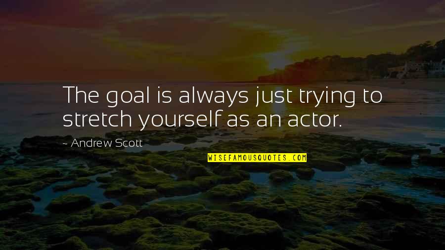 Pebcak Error Quotes By Andrew Scott: The goal is always just trying to stretch