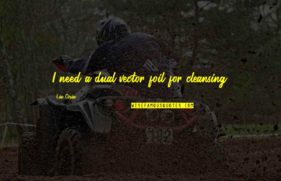 Pecherek Law Quotes By Liu Cixin: I need a dual-vector foil for cleansing. Pecherek Law Quotes By Liu Cixin: I need a dual-vector foil for cleansing.