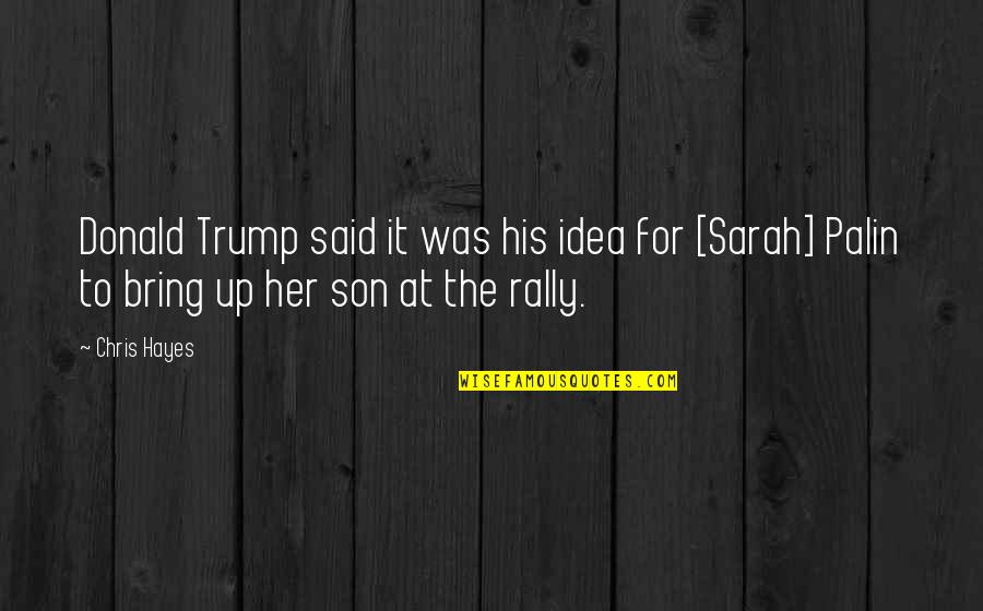 Pechter Baking Quotes By Chris Hayes: Donald Trump said it was his idea for
