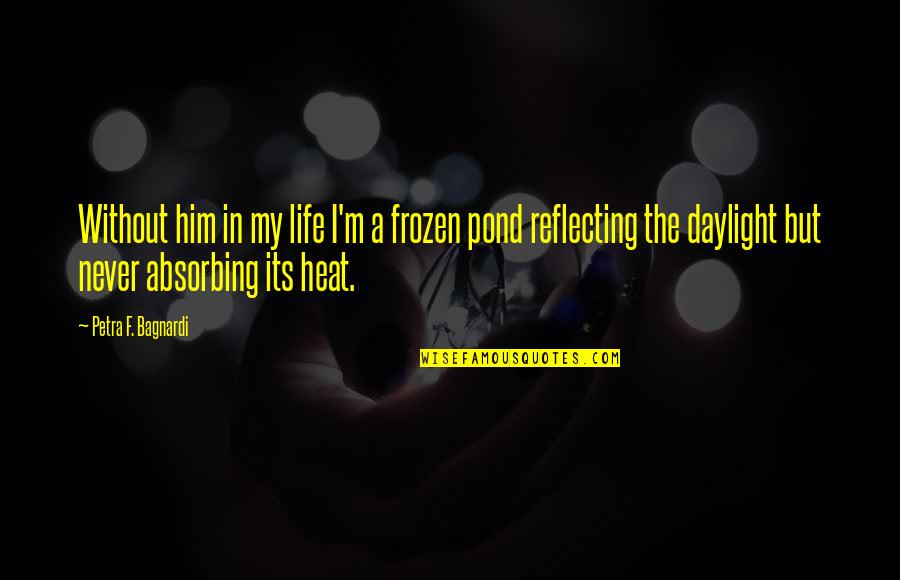 Pecked Out Eyes Quotes By Petra F. Bagnardi: Without him in my life I'm a frozen