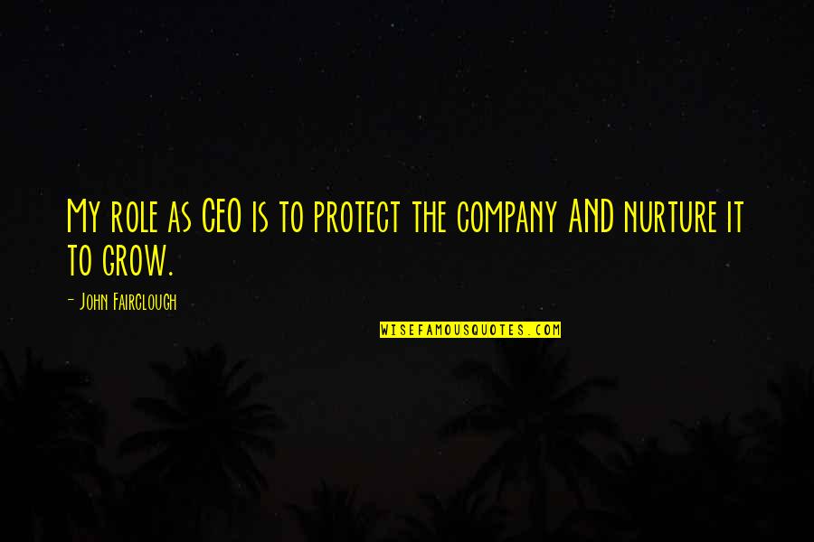 Pecoraro Quotes By John Fairclough: My role as CEO is to protect the Pecoraro Quotes By John Fairclough: My role as CEO is to protect the
