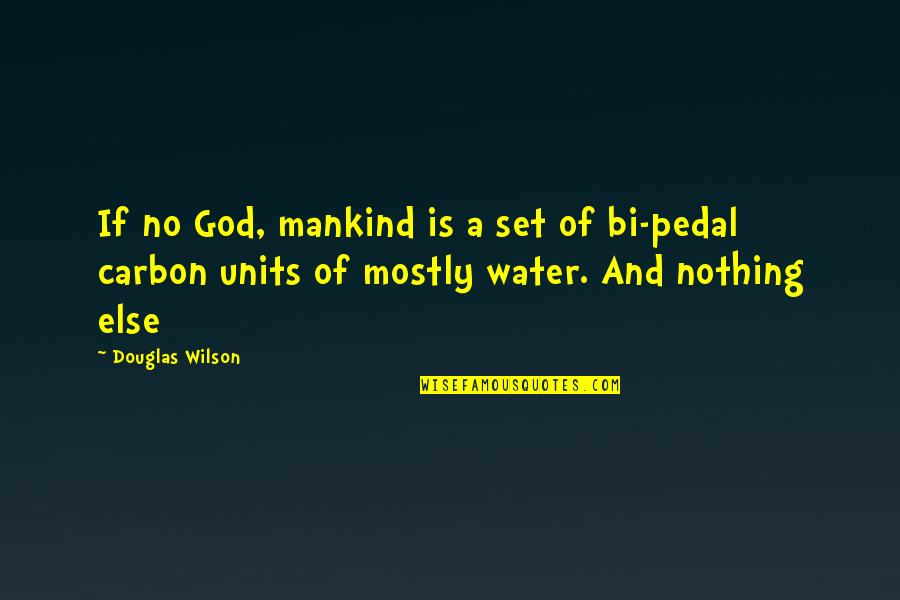 Pedals Quotes By Douglas Wilson: If no God, mankind is a set of