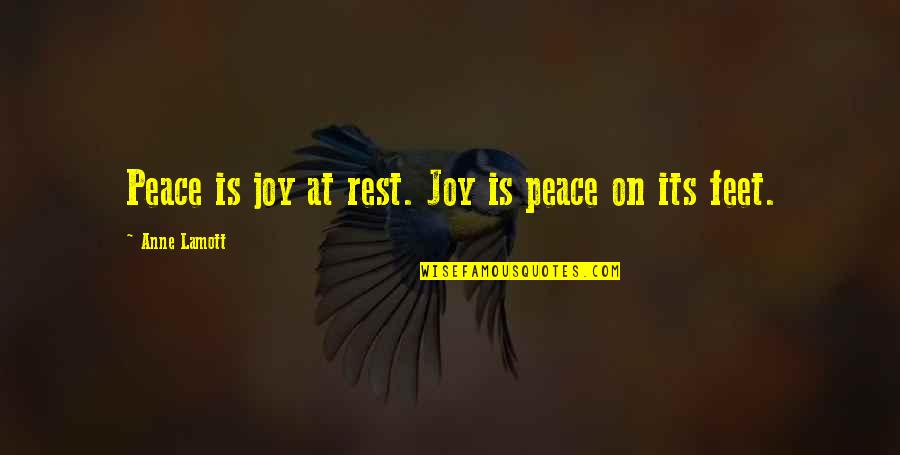 Pedretti Text Quotes By Anne Lamott: Peace is joy at rest. Joy is peace Pedretti Text Quotes By Anne Lamott: Peace is joy at rest. Joy is peace
