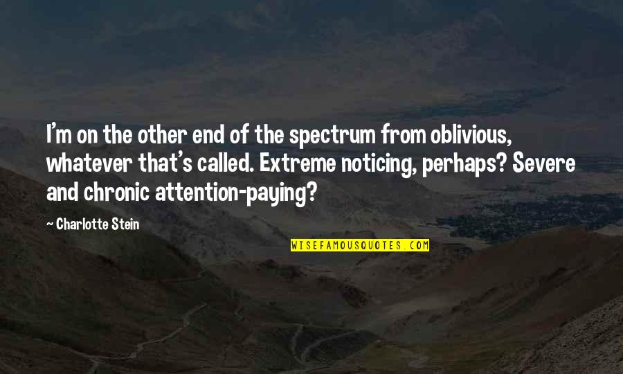 Pedro Arrupe Quotes By Charlotte Stein: I'm on the other end of the spectrum