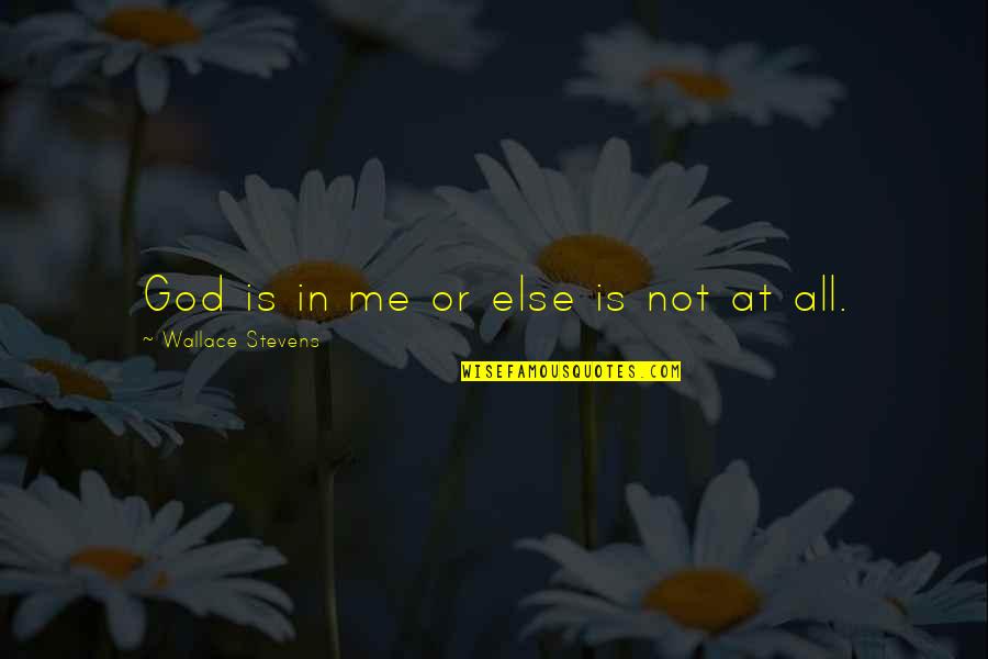 Pedro Jack Quotes By Wallace Stevens: God is in me or else is not Pedro Jack Quotes By Wallace Stevens: God is in me or else is not