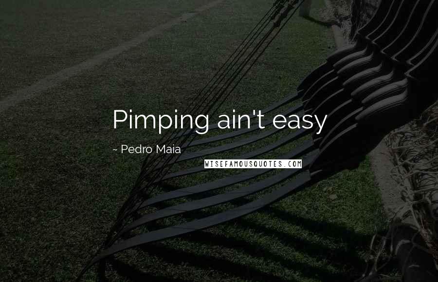 Pedro Maia quotes: Pimping ain't easy