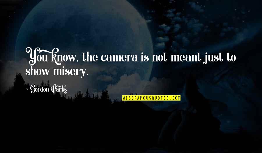 Peeler Corer Quotes By Gordon Parks: You know, the camera is not meant just