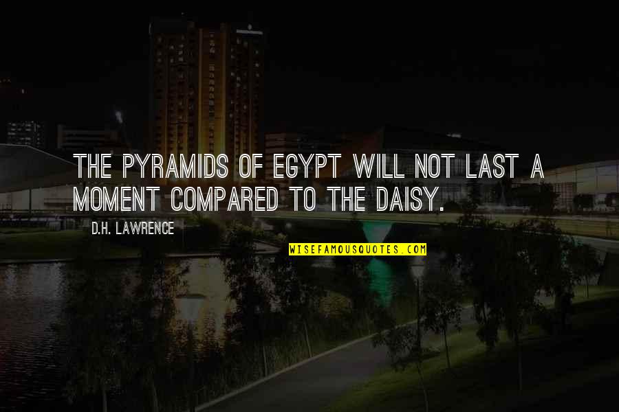 Pegoraro Tanks Quotes By D.H. Lawrence: The pyramids of Egypt will not last a