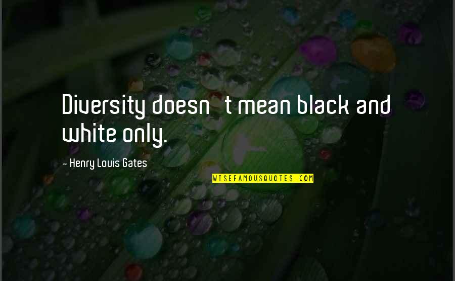 Pejic Quotes By Henry Louis Gates: Diversity doesn't mean black and white only.