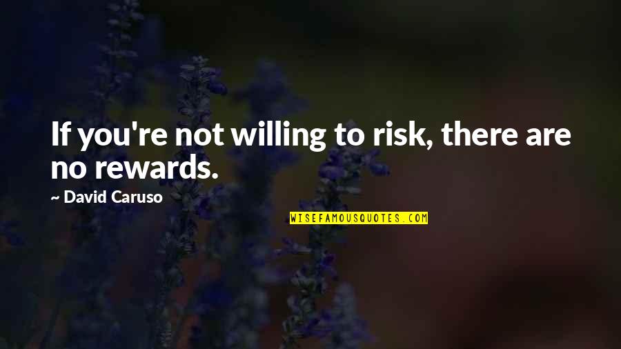 Pejoratives Quotes By David Caruso: If you're not willing to risk, there are