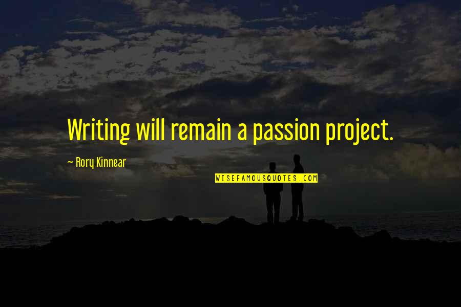 Pektowin Quotes By Rory Kinnear: Writing will remain a passion project.