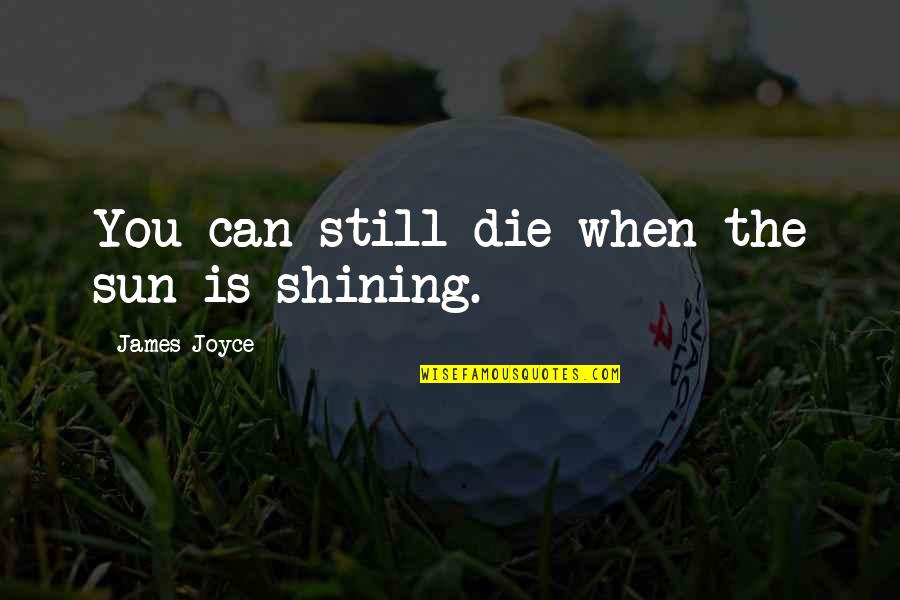 Peleeng Quotes By James Joyce: You can still die when the sun is