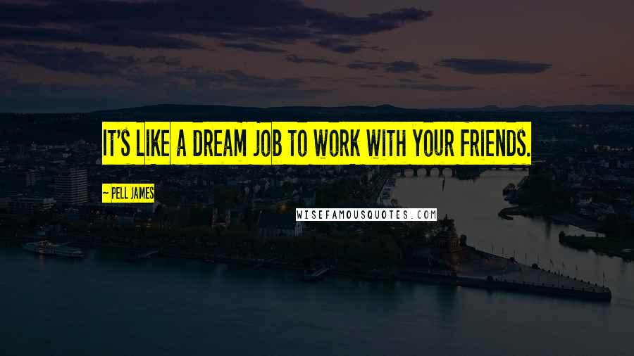 Pell James quotes: It's like a dream job to work with your friends.