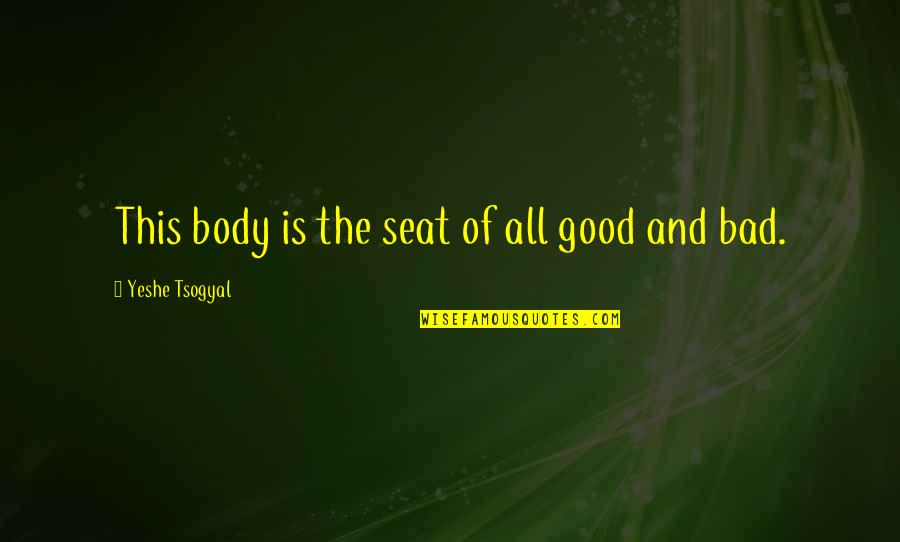 Pellet Like Baby Quotes By Yeshe Tsogyal: This body is the seat of all good