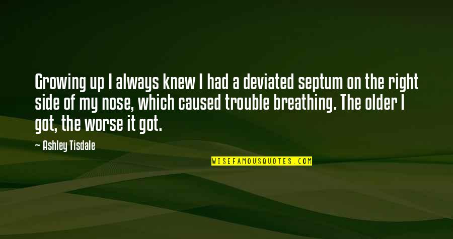 Pelli Kuthuru Quotes By Ashley Tisdale: Growing up I always knew I had a