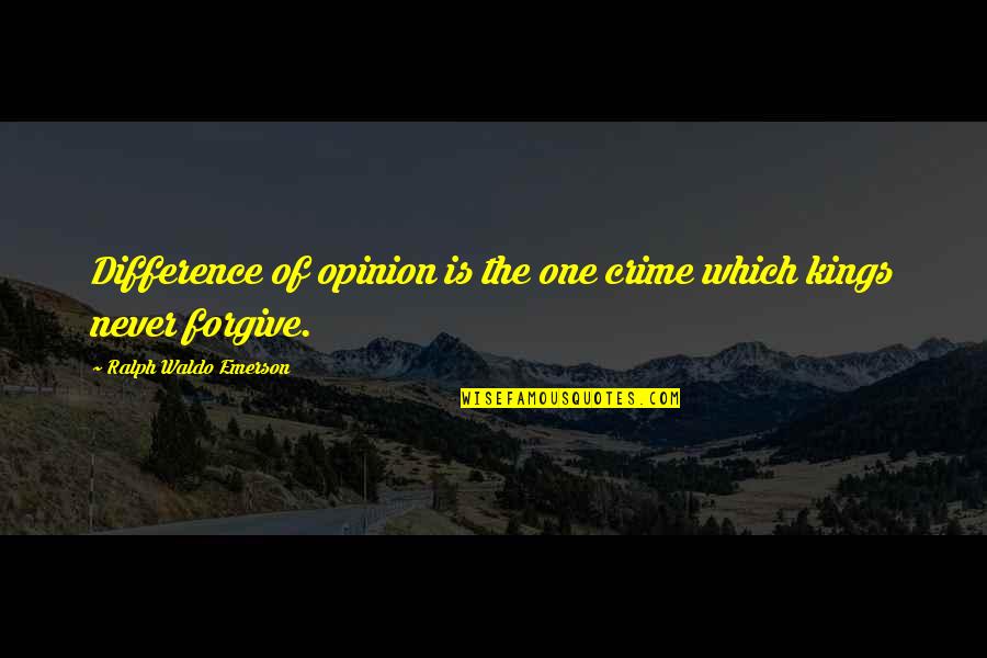 Pelzmann Quotes By Ralph Waldo Emerson: Difference of opinion is the one crime which Pelzmann Quotes By Ralph Waldo Emerson: Difference of opinion is the one crime which