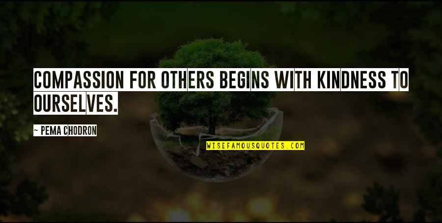 Pema Chodron Kindness Quotes By Pema Chodron: Compassion for others begins with kindness to ourselves. Pema Chodron Kindness Quotes By Pema Chodron: Compassion for others begins with kindness to ourselves.