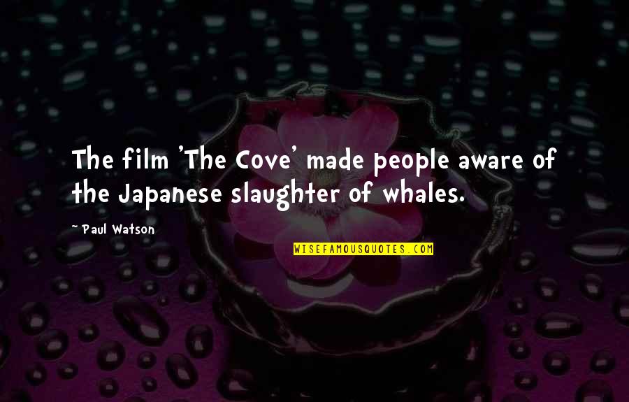 Pembicaraan Seorang Quotes By Paul Watson: The film 'The Cove' made people aware of