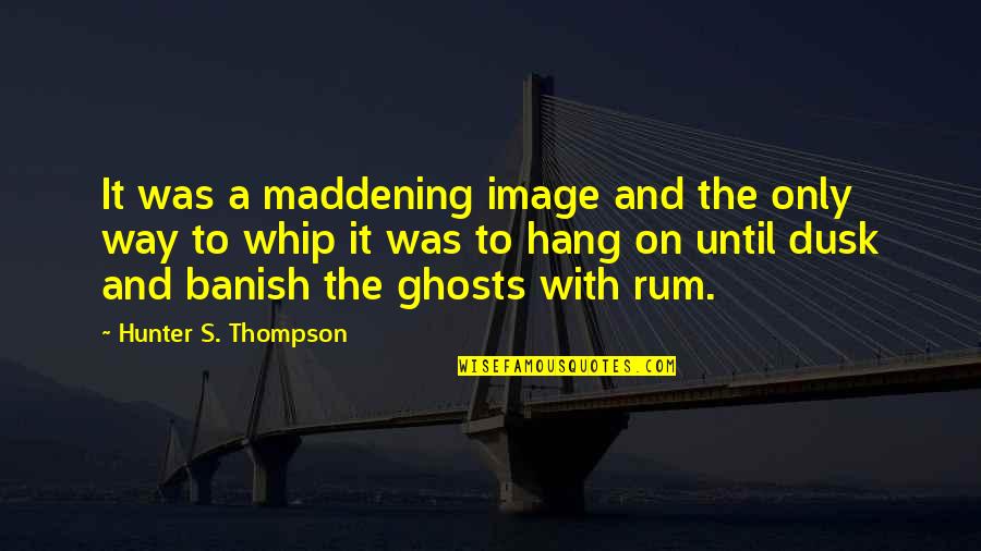 Pen Le A Dph Quotes By Hunter S. Thompson: It was a maddening image and the only Pen Le A Dph Quotes By Hunter S. Thompson: It was a maddening image and the only