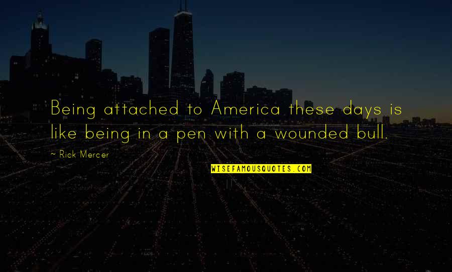 Pen With Quotes By Rick Mercer: Being attached to America these days is like