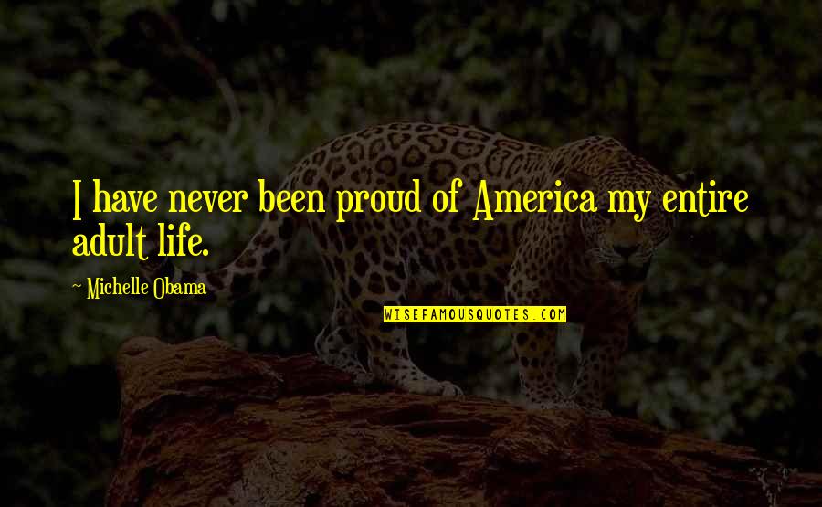 Penalizes All Income Generating Quotes By Michelle Obama: I have never been proud of America my