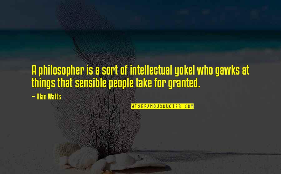 Pencereyi Quotes By Alan Watts: A philosopher is a sort of intellectual yokel Pencereyi Quotes By Alan Watts: A philosopher is a sort of intellectual yokel