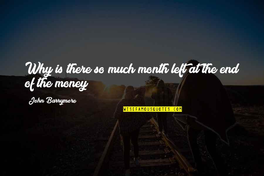 Penciled Eyebrows Quotes By John Barrymore: Why is there so much month left at