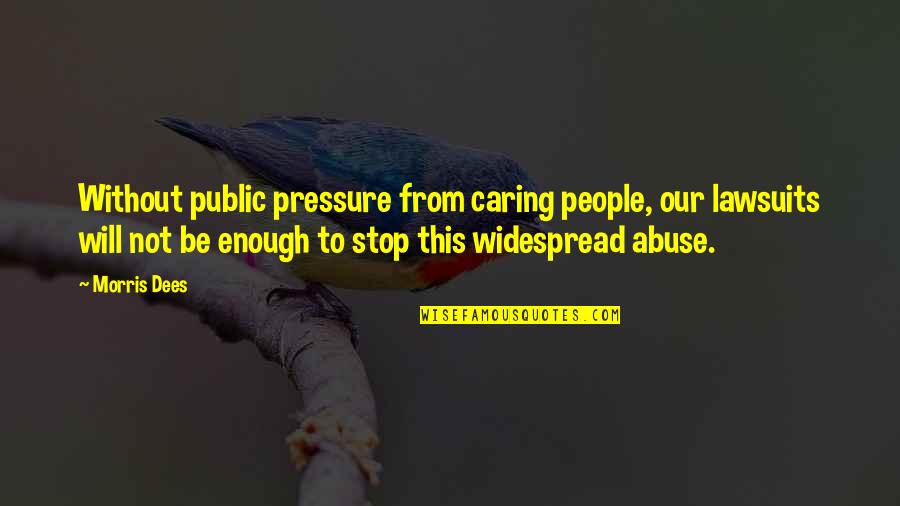 Pendenza Tetto Quotes By Morris Dees: Without public pressure from caring people, our lawsuits